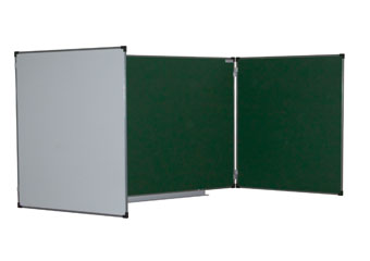 Доска настенная 3-элементная ДК35к мел/флом., 3400х1000х20